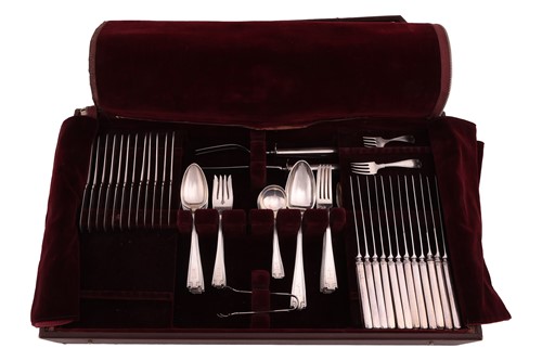 Lot An American Art Deco Etruscan pattern canteen...