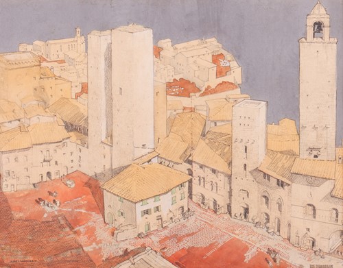 Lot 17 - James Gardner (British 1907-1995) The Towers...