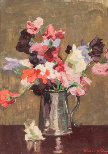 Lot 9 - Vivian D. Ryan (British 1893-1950) Sweet Peas...