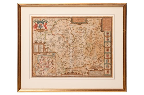 Lot 55 - A group of three hand-tinted maps of...