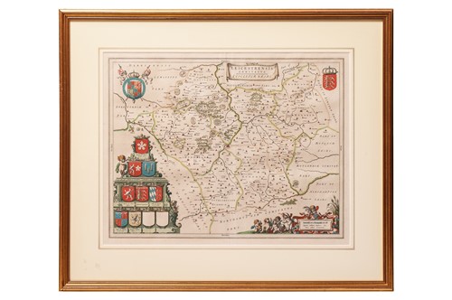 Lot 55 - A group of three hand-tinted maps of...
