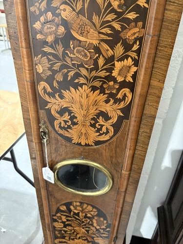 Lot 21 - A William & Mary walnut and marquetry 8-day...