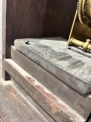 Lot 21 - A William & Mary walnut and marquetry 8-day...