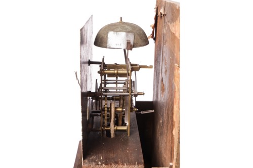 Lot 8 - A late George III oak 30-hour longcase clock,...