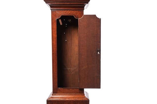Lot 12 - A late 18th century oak 8-day longcase clock,...