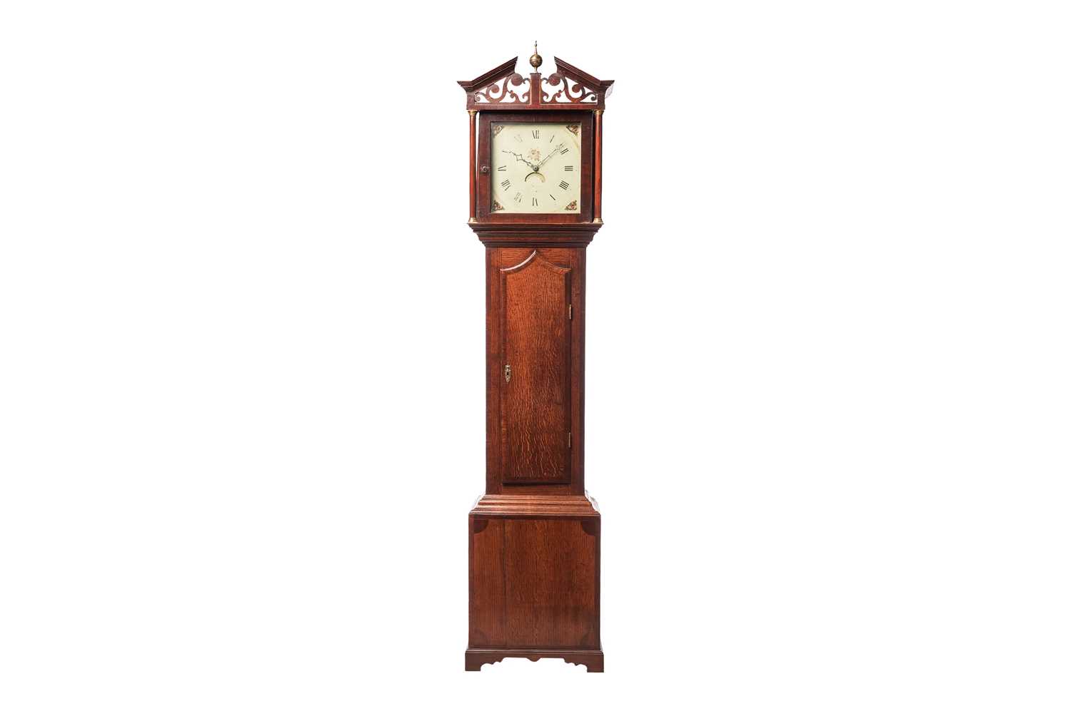 Lot 15 - A late George III oak 30-hour longcase clock,...