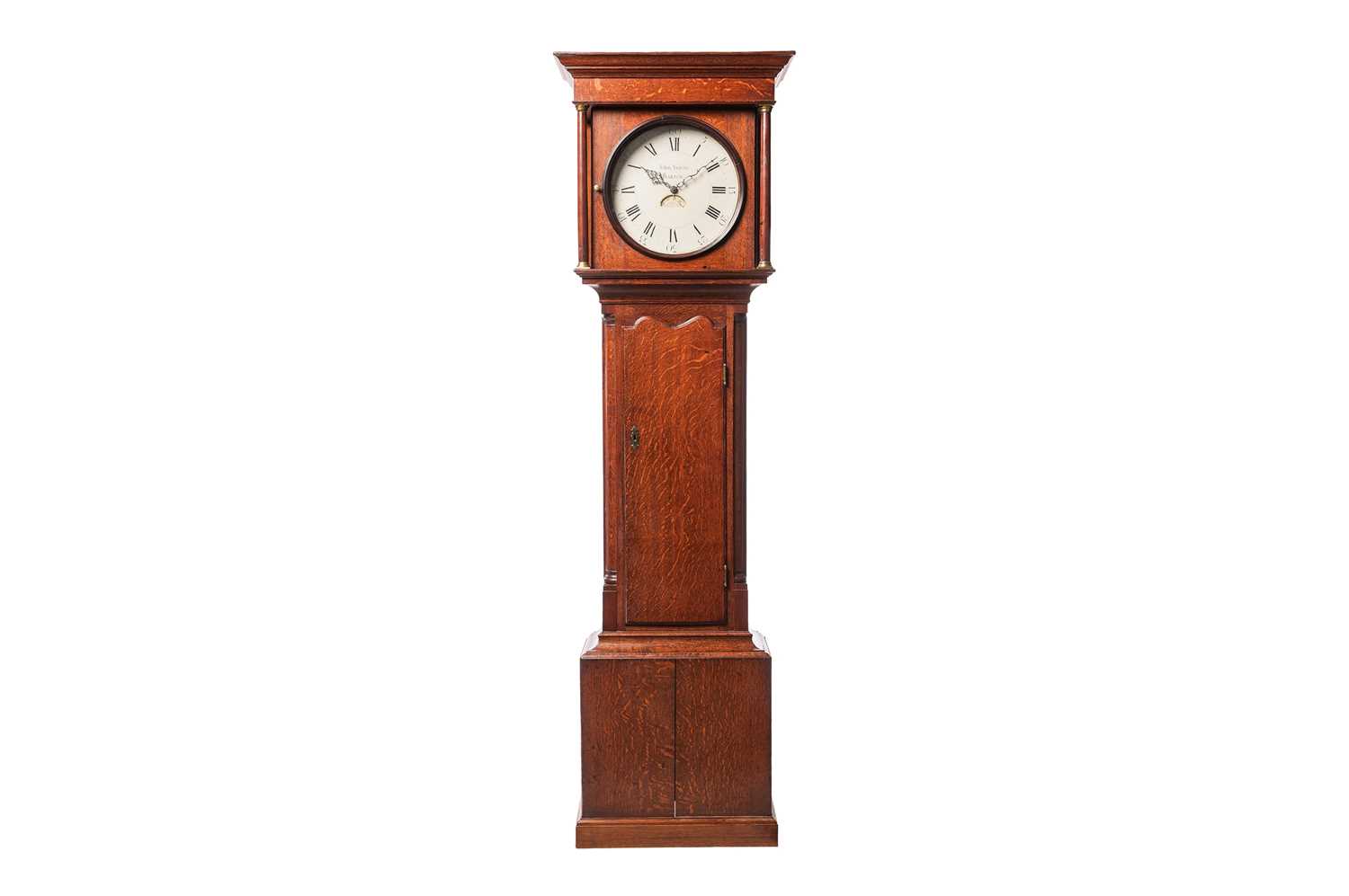 Lot 16 - A George III oak 30-hour longcase clock, John...
