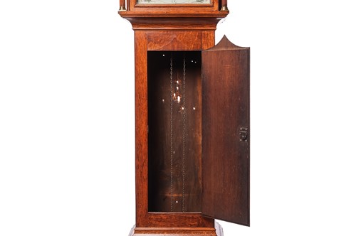 Lot 17 - A George III oak 30-hour longcase clock,...