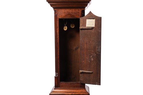 Lot 18 - A late George III oak 8-day longcase clock,...