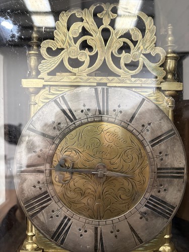 Lot 20 - A late 17th century brass 30-hour lantern...