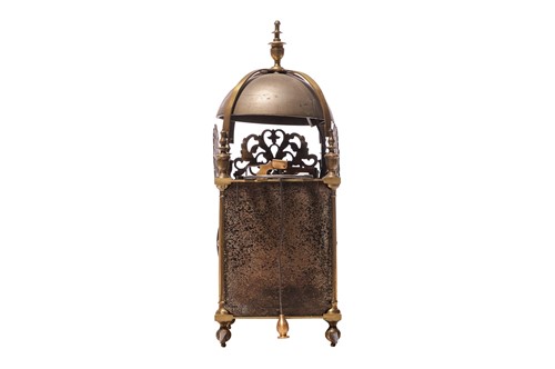 Lot A late 17th century brass 30-hour lantern...