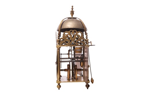 Lot A late 17th century brass 30-hour lantern...
