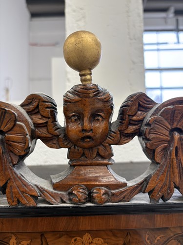 Lot 23 - A late William III olivewood marquetry month...