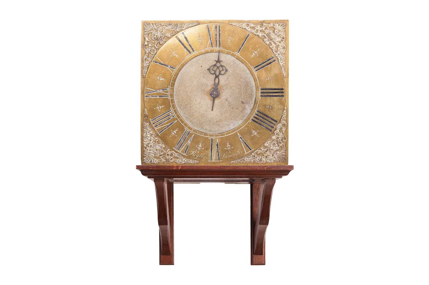 Lot 27 - A George II brass 30-hour quaker type wall...