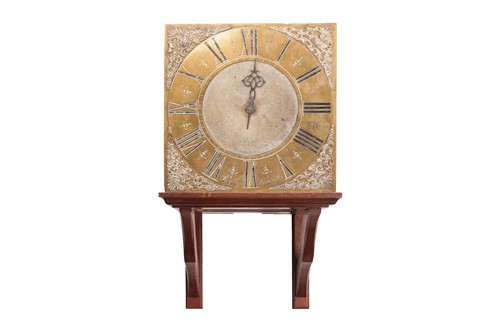 Lot A George II brass 30-hour quaker type wall...