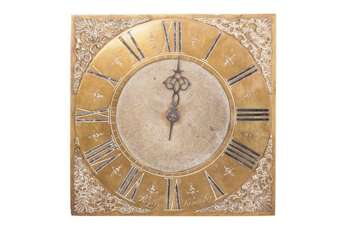 Lot 27 - A George II brass 30-hour quaker type wall...
