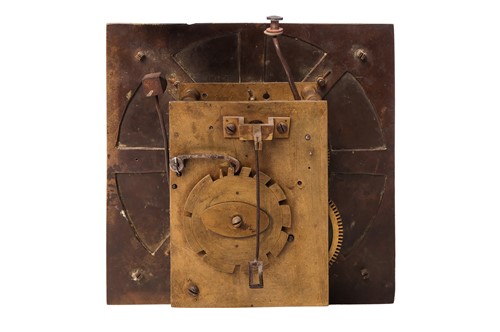Lot 27 - A George II brass 30-hour quaker type wall...