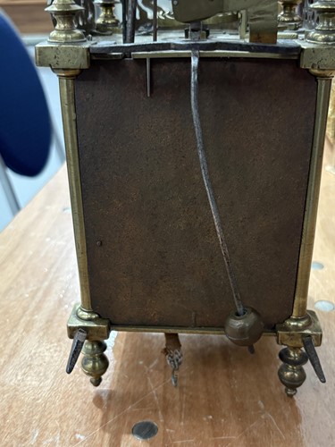 Lot 1 - A Charles II 30-hour brass alarm lantern clock,...
