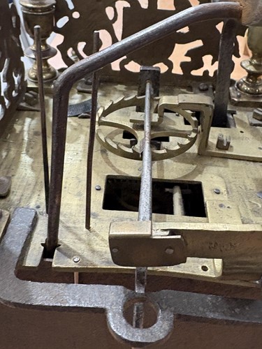 Lot 1 - A Charles II 30-hour brass alarm lantern clock,...