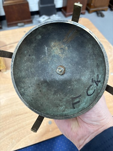 Lot 1 - A Charles II 30-hour brass alarm lantern clock,...