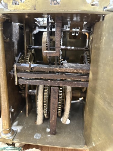 Lot 28 - A Charles II 30-hour brass lantern clock, John...