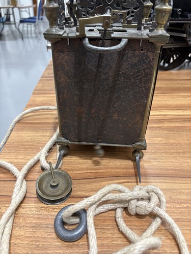 Lot 28 - A Charles II 30-hour brass lantern clock, John...