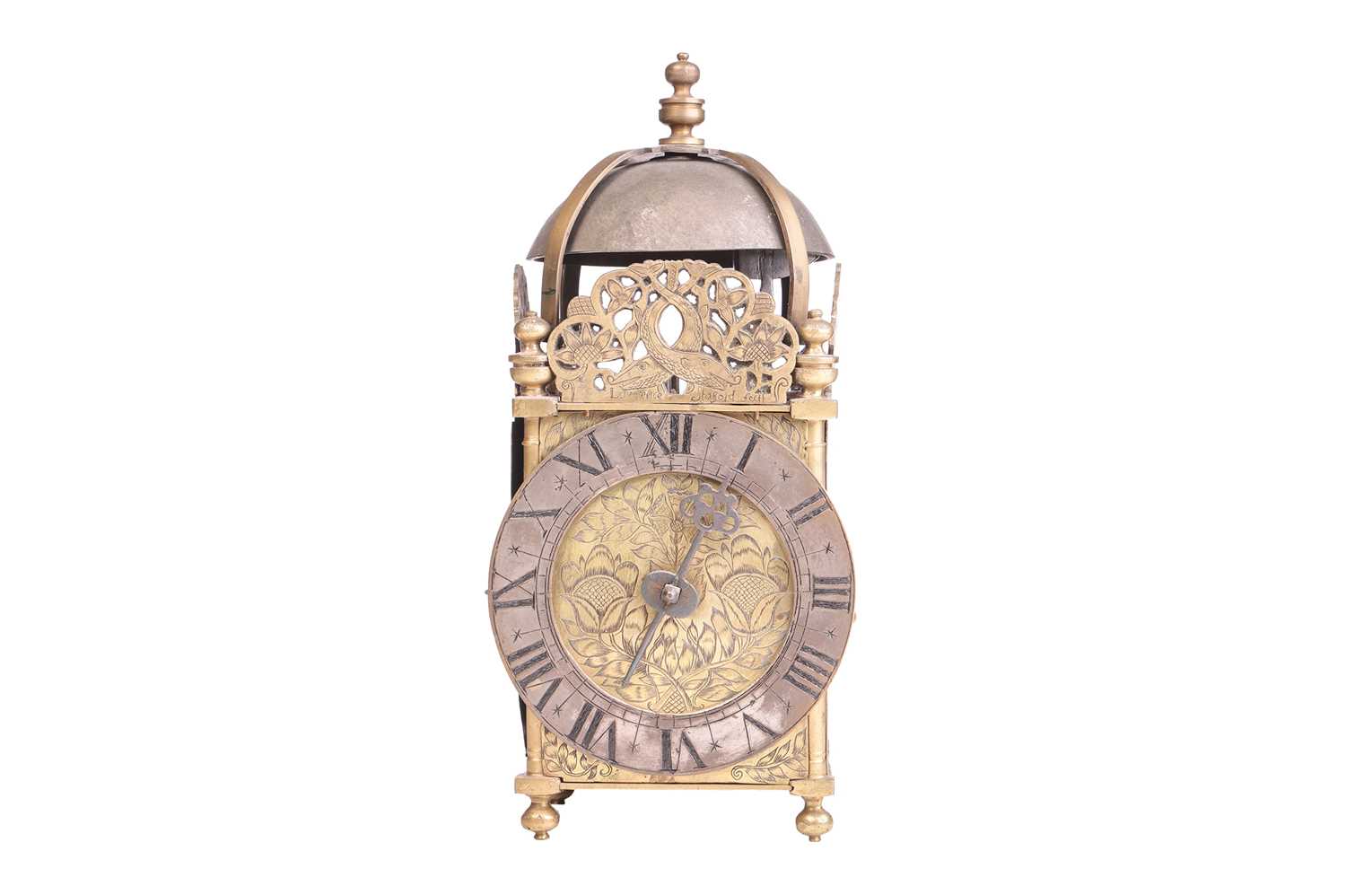 Lot 30 - A 17th century 30-hour brass lantern clock by...