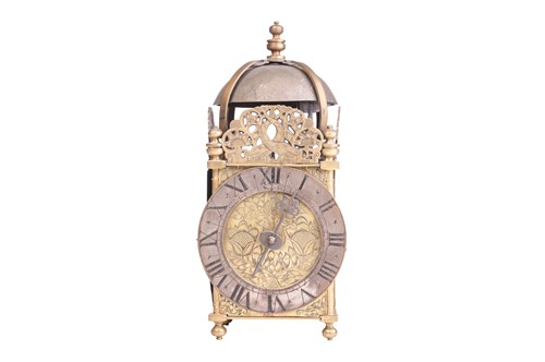 Lot A 17th century 30-hour brass lantern clock by...