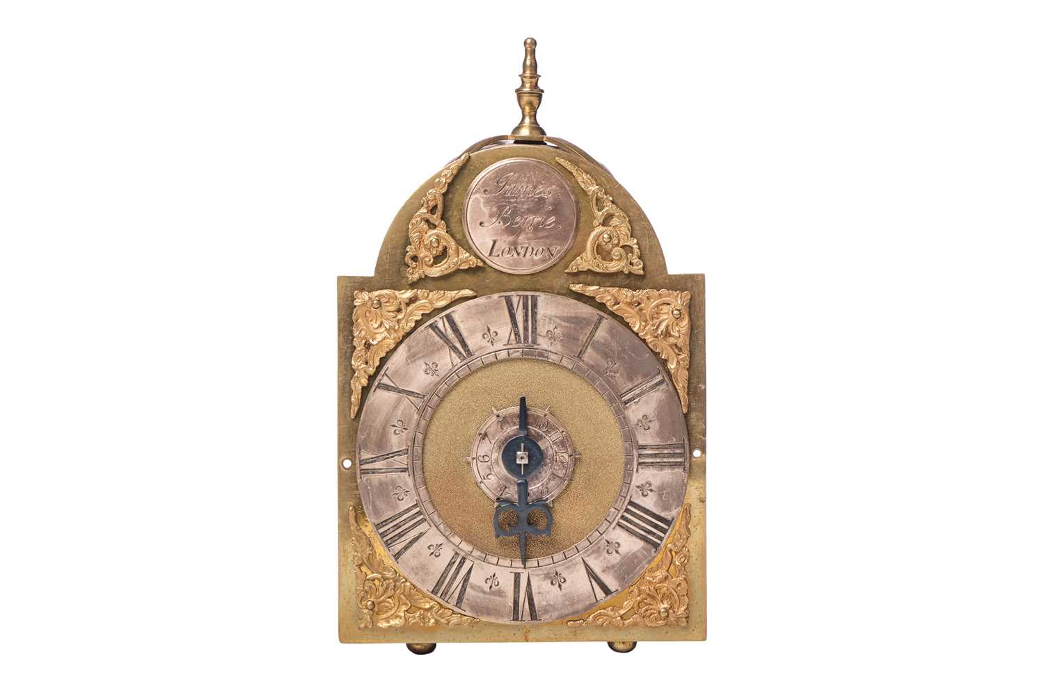 Lot 32 - An early 18th century 30-hour brass miniature...