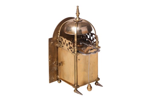 Lot 32 - An early 18th century 30-hour brass miniature...