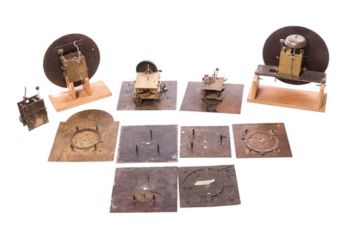 Lot 34 - A collection of clock dials, to include some...
