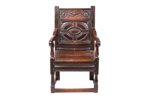 Lot 63 - A 17th-century, Charles II oak North Country...