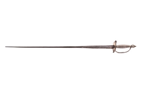 Lot 39 - An 18th-century silver-hilted court sword,...