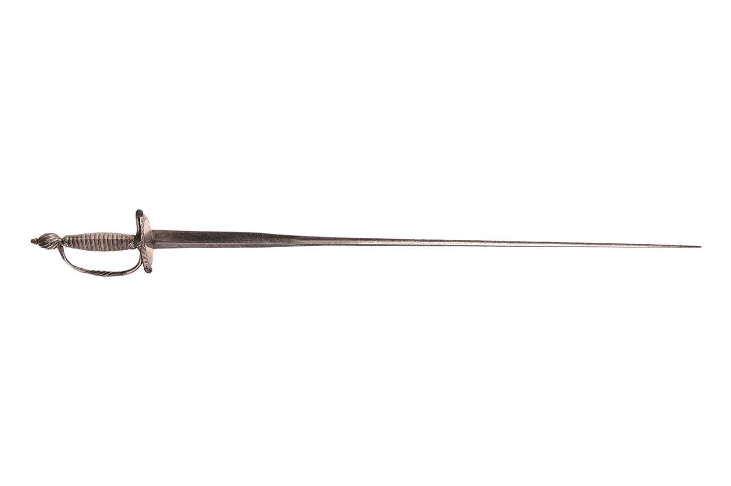 Lot 39 - An 18th-century silver-hilted court sword,...