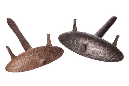 Lot 43 - Two 18th century Irish or Kentish cast iron...