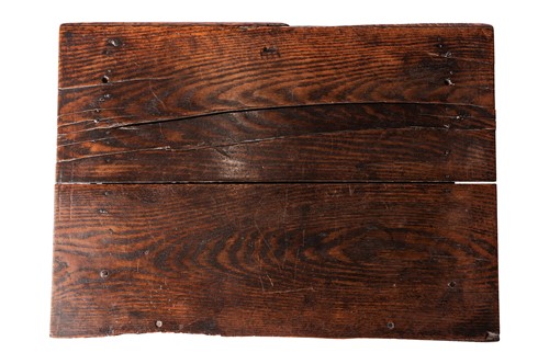 Lot 62 - A William and Mary (and later) oak side table,...