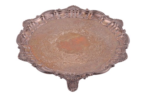 Lot 81 - A Victorian silver salver, London 1875 by...
