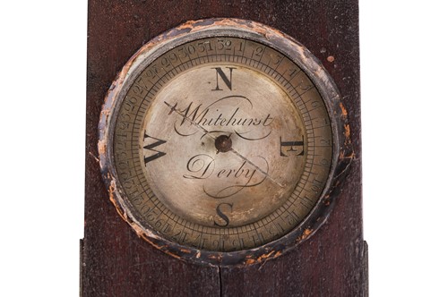 Lot 48 - A George III, mahogany cased surveying compass...