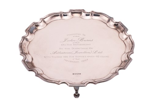 Lot A silver commemorative salver, by Francis...