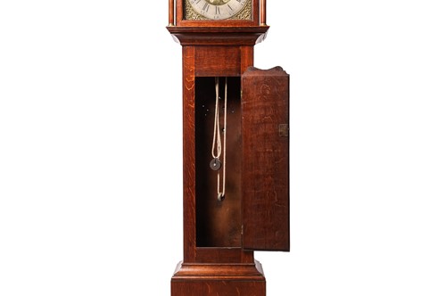 Lot 26 - A George III oak 30-hour longcase clock,...