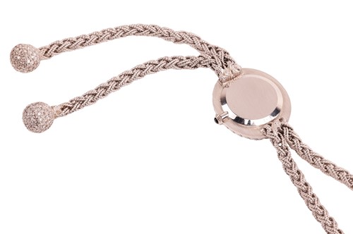 Lot DeLaneu - a diamond-set watch pendant necklace,...