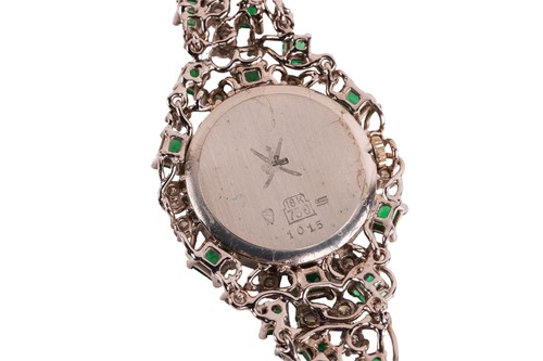 Lot Augustin Julia-Plana - a diamond and emerald...