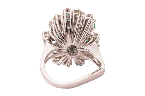 Lot Augustin Julia-Plana - a diamond and emerald...