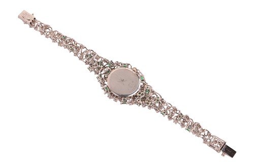 Lot Augustin Julia-Plana - a diamond and emerald...