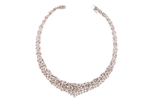 Lot Augustin Julia-Plana - a diamond and emerald...