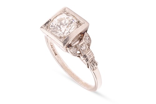 Lot 26 - A diamond-set solitaire ring, comprising a...