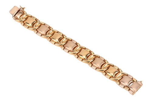 Lot A fancy link bracelet, comprising a series of...
