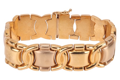 Lot A fancy link bracelet, comprising a series of...