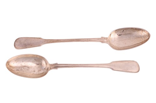 Lot A pair of Victorian matched silver serving...