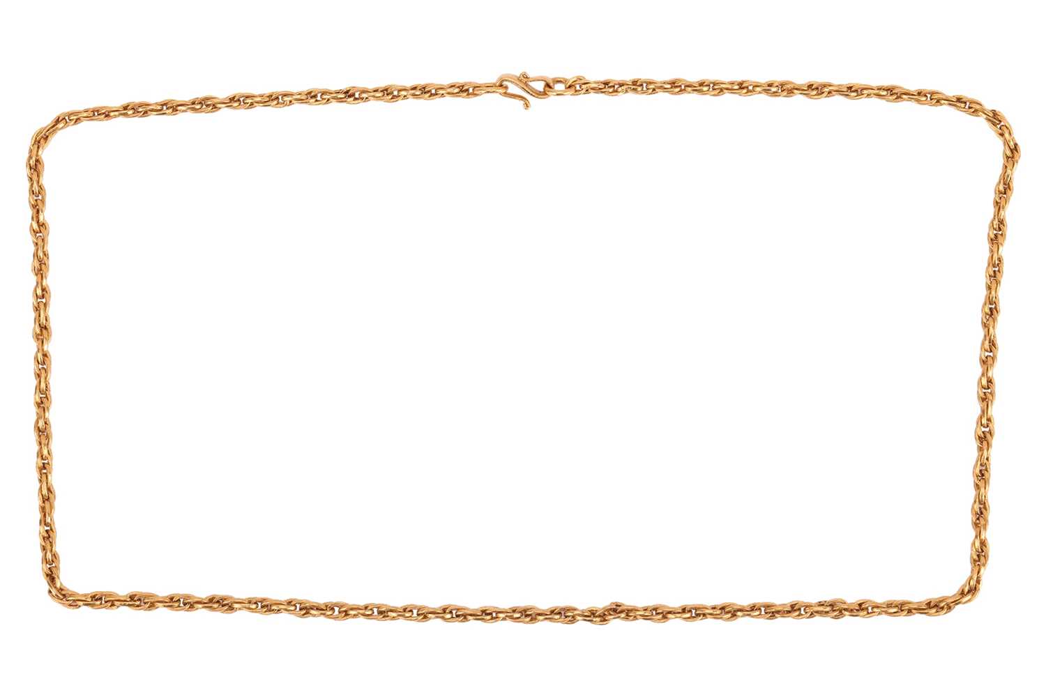 Lot 122 - A loose rope link necklace, completed with an...